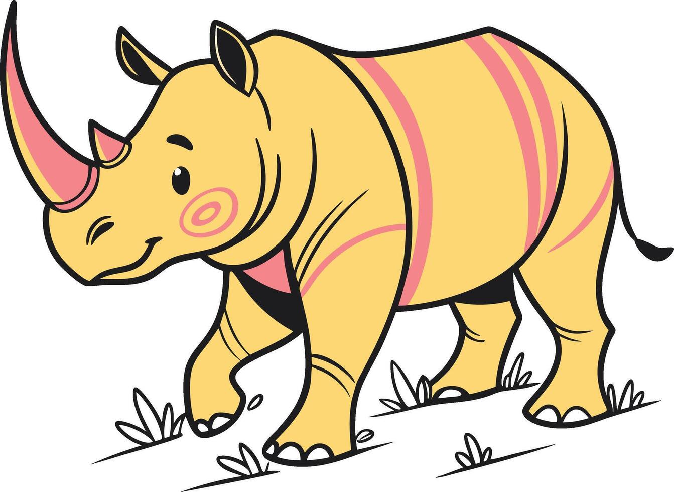 Rhino clip art vector