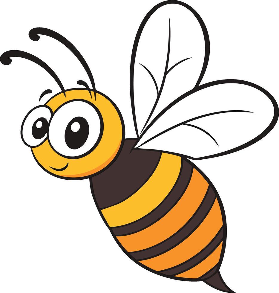 Colorful little cute Bee clipart vector