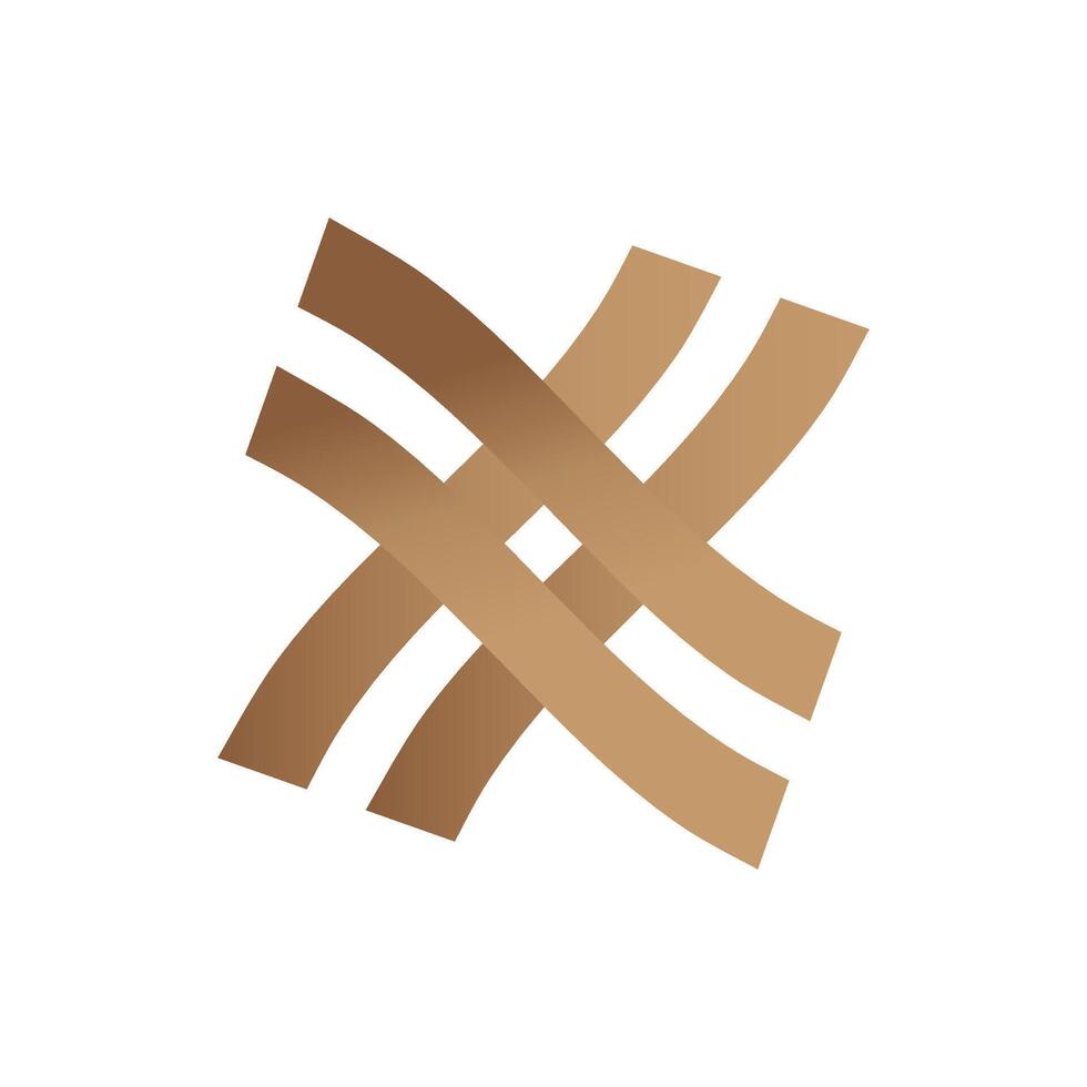 x yarn textile logo symbol icon vector