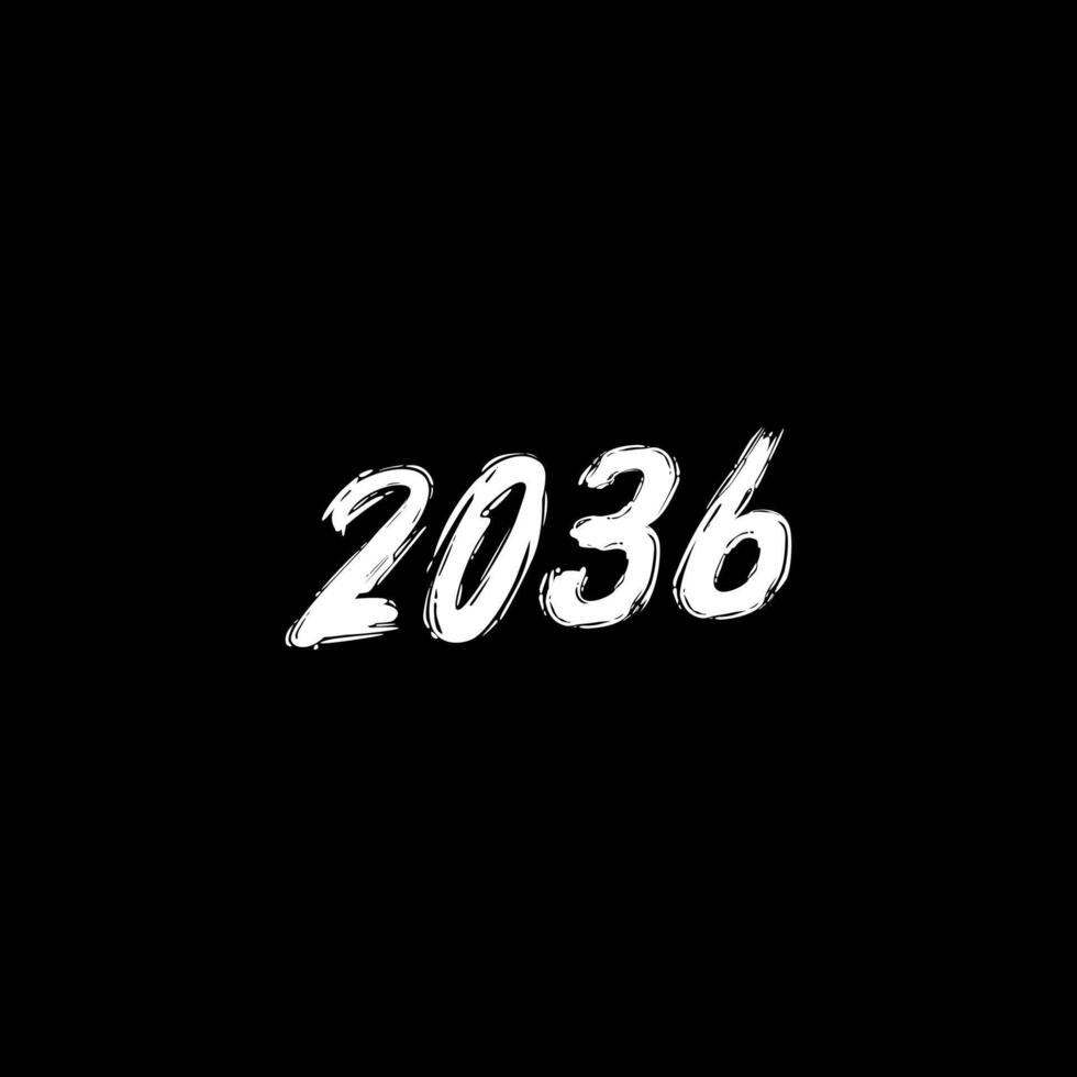 2036 Design Illustration, artistic, flat, simple, memorable and eye catching, can use for Calendar Design, Website, News, Content, Infographic or Graphic Design Element vector