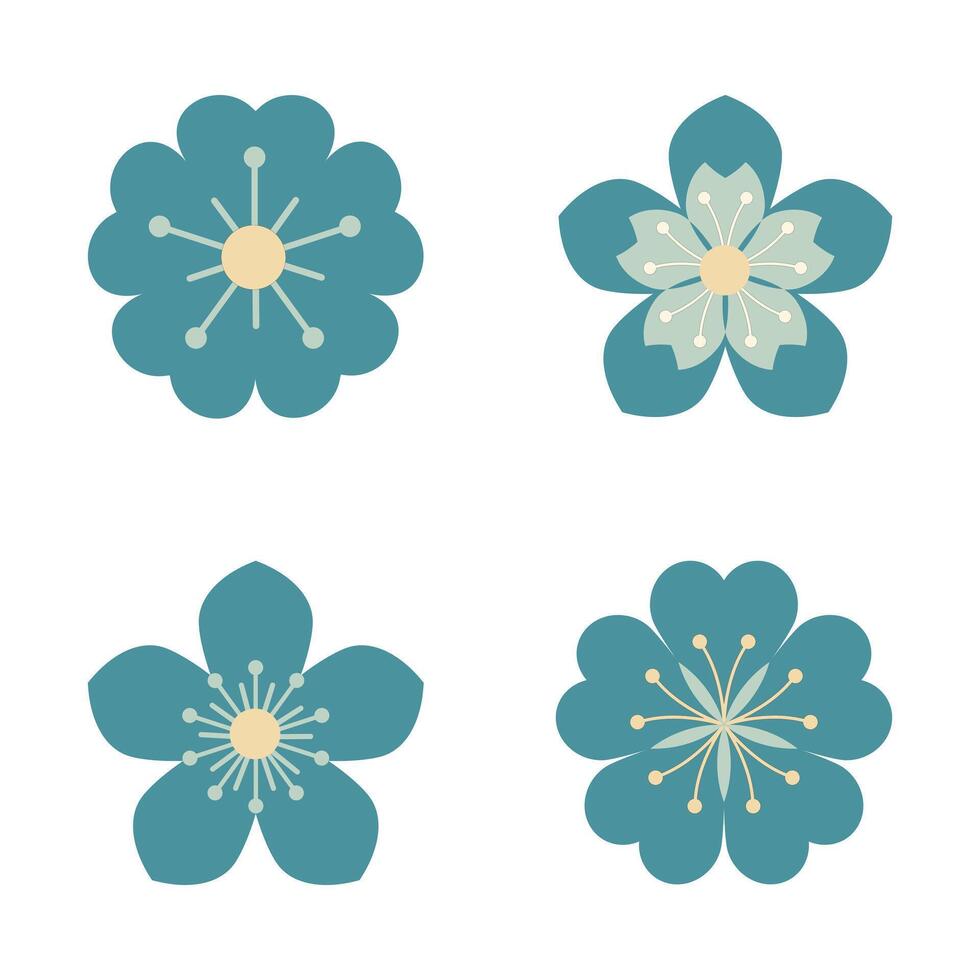 Beautiful Green Tosca Flower Collection vector