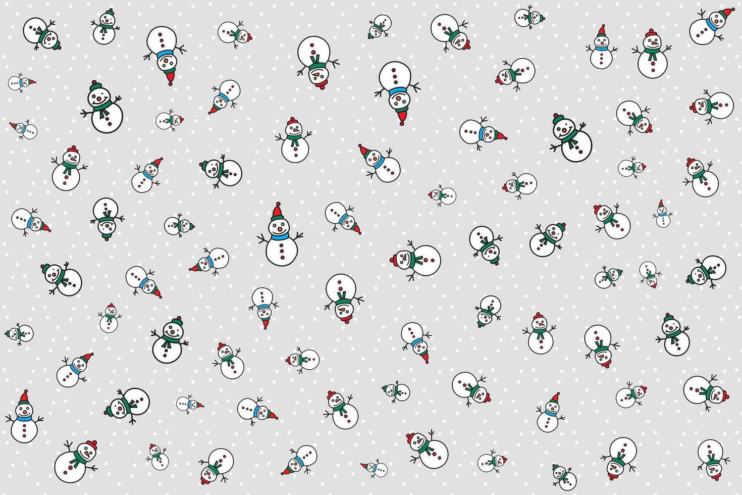 Abstract of Snowman on grey background with white dot. vector