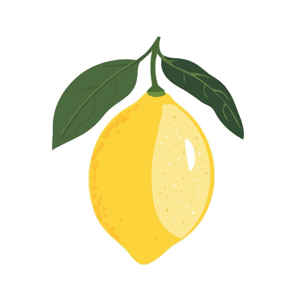 Organic Lemon with Leaves for a Natural Look vector