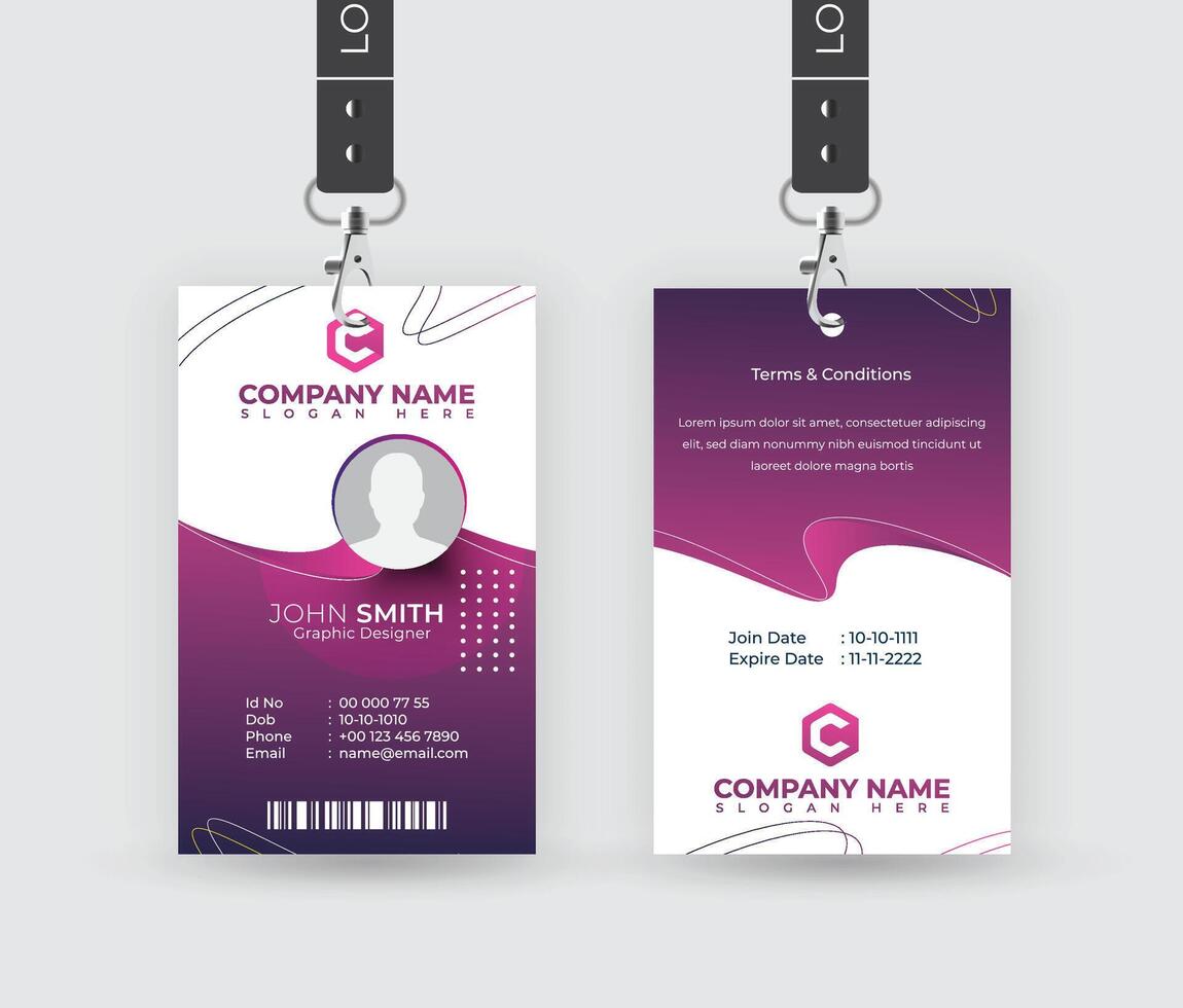 student id card design template, Id card template design, university id card, school id card, college id card, international id card, vector