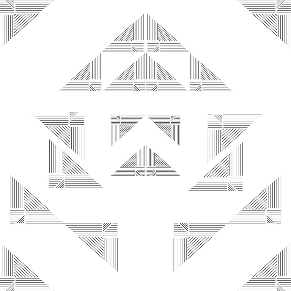Geometric Triangle Line Art, Minimalist Grey Pattern vector