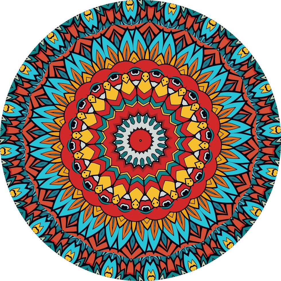 Vibrant Mandala Design for Decorative Use vector