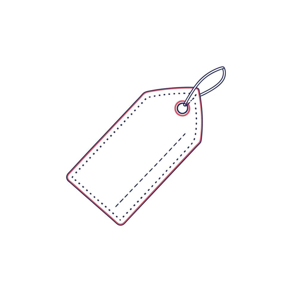 A price tag with a string attached to it vector