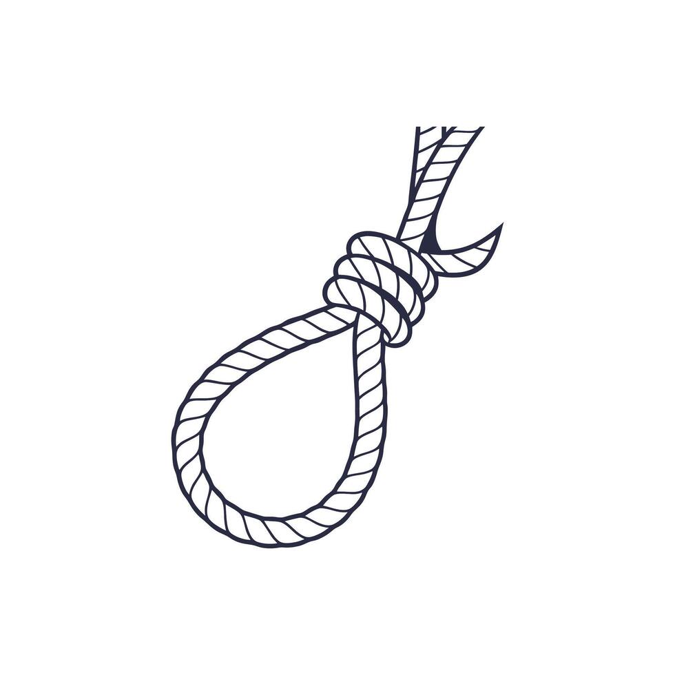 A rope with a knot on it vector