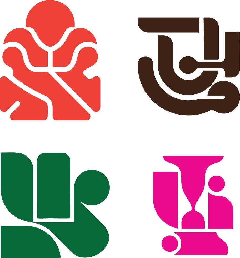 Unique shape and symbol illustration vector