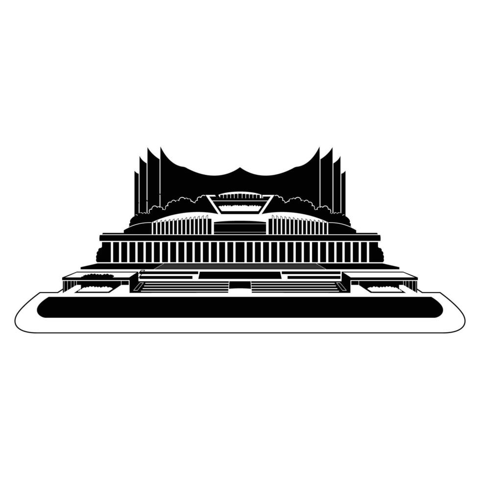 ikn building silhouette illustration vector