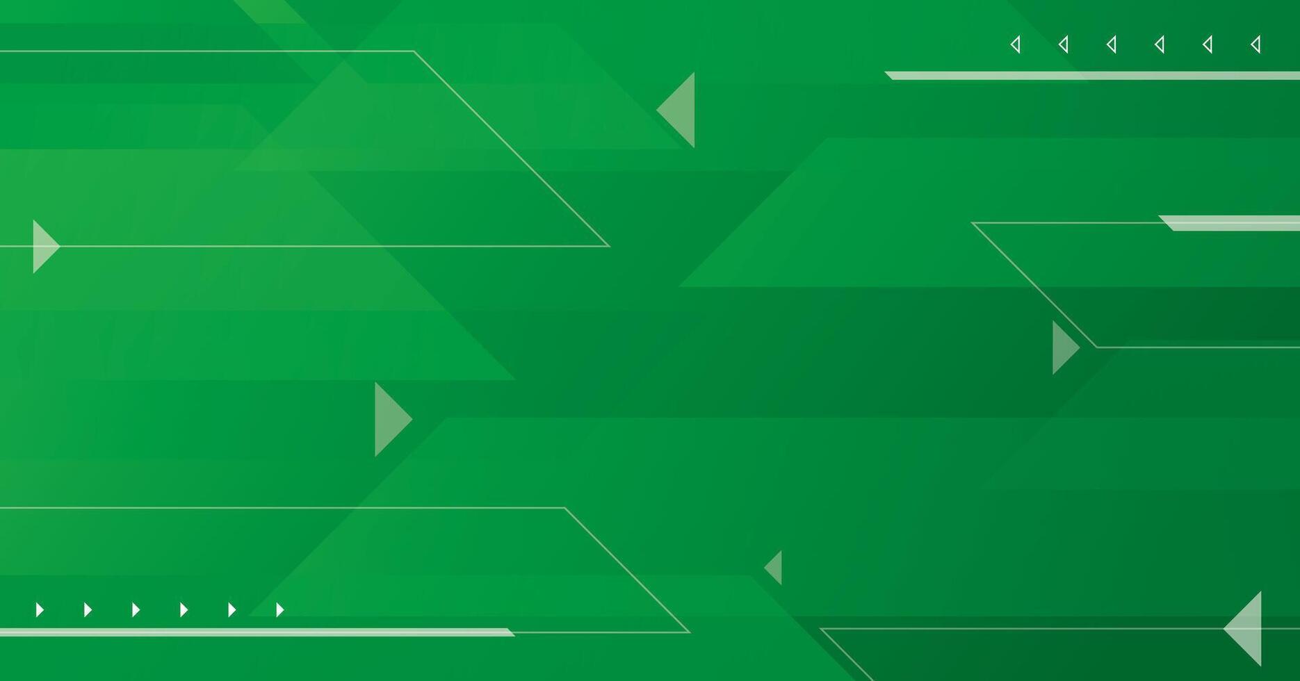Green background with white lines and arrows vector