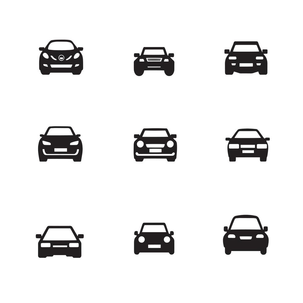 car icon set illustration vector