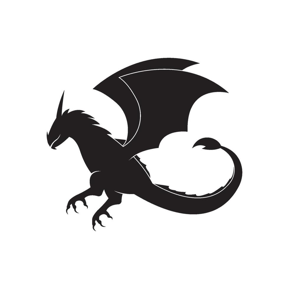 Dragon icon illustration flat design vector