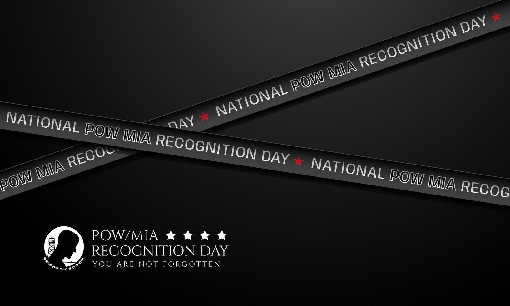 National POW MIA Recognition Day Design Background Illustration vector