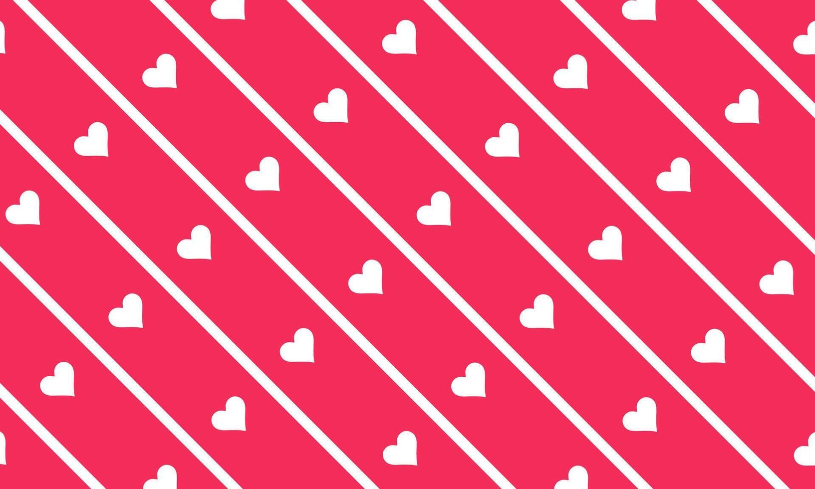 White hearts on a red background. Seamless pattern. vector