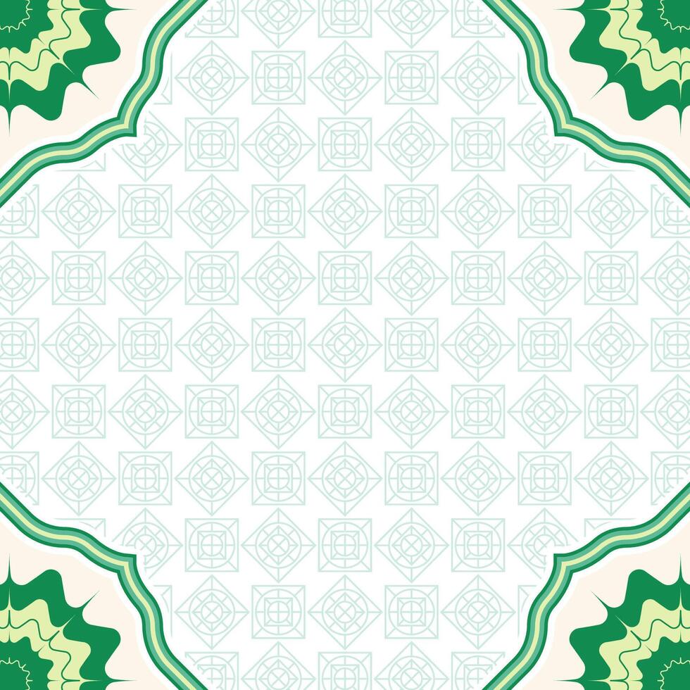 Geometric Islamic background with pattern and floral ornament vector