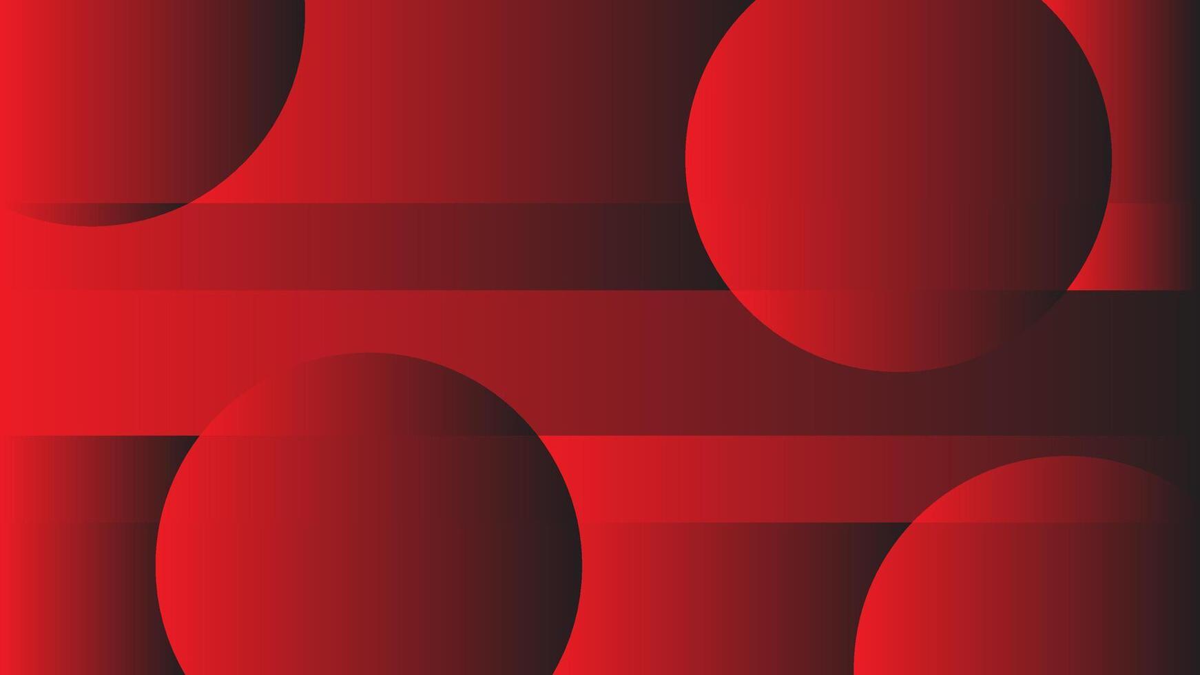 a red background with circles and lines vector