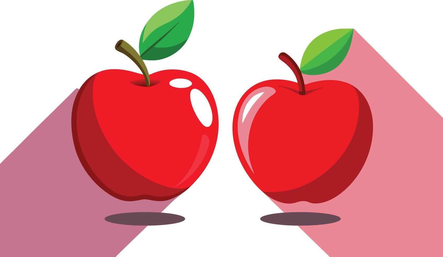 Bright and Shiny Red Apple Drawing for Creative Projects and Designs vector