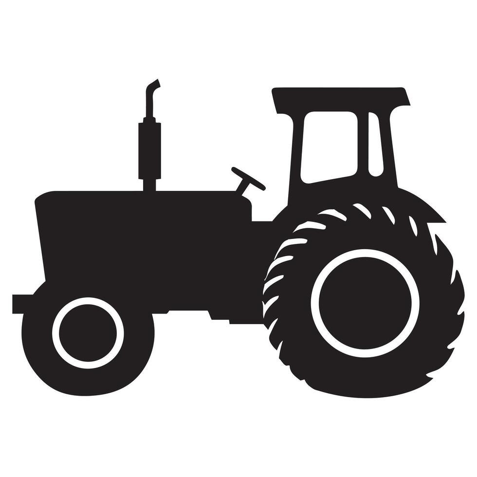 Versatile tractor silhouette perfect for enhancing your design projects or selling online. vector