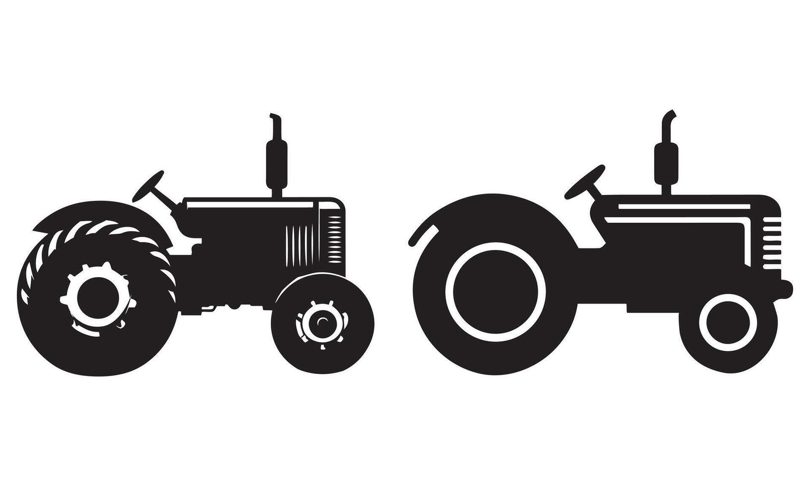 Creative Tractor Silhouette Design for Branding vector