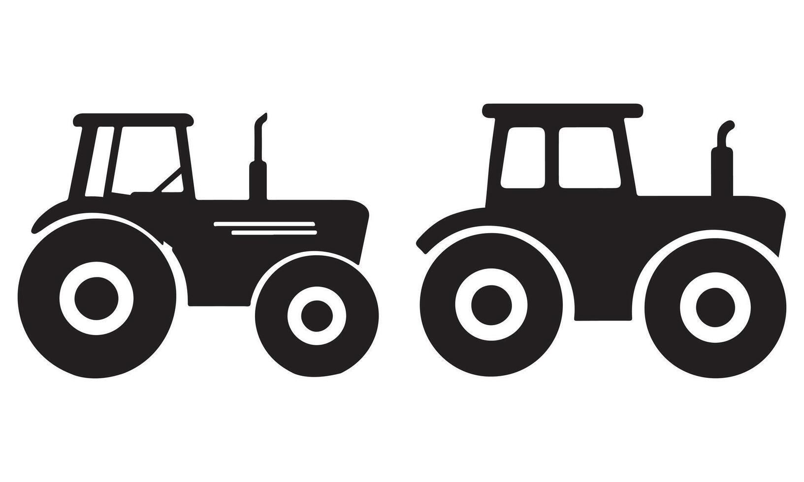 Creative and stylish tractor silhouette that fits both professional branding and casual design projects. vector
