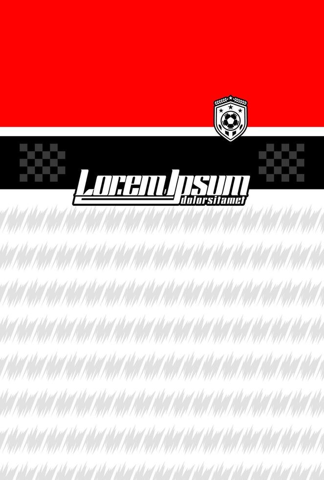 Abstract background for sports jersey pattern white black red vector