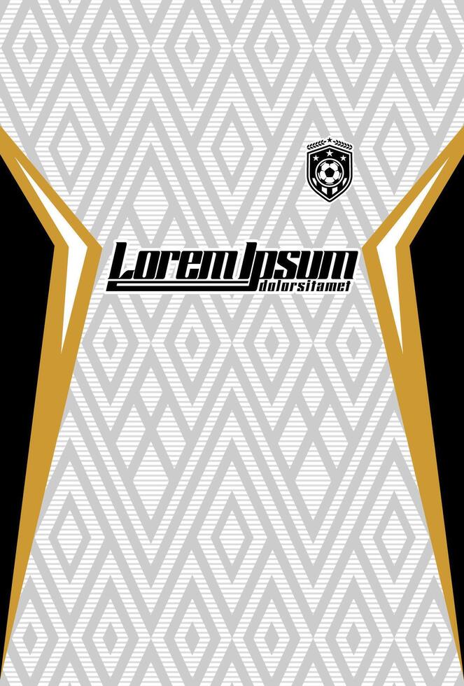 Abstract background for sports jersey pattern white black gold vector