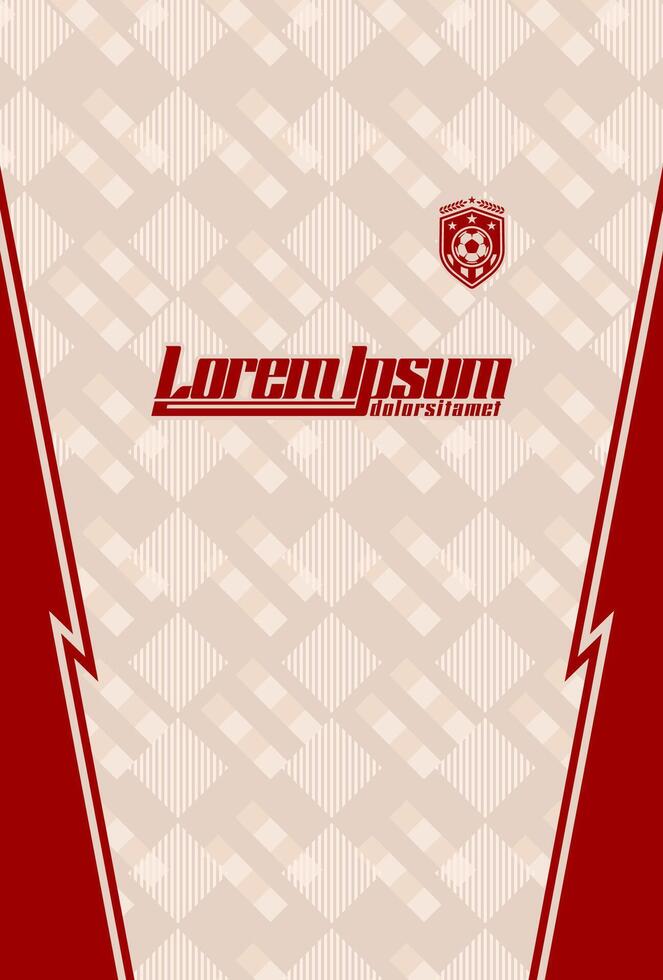 Abstract background for sports jersey pattern cream ruby red vector