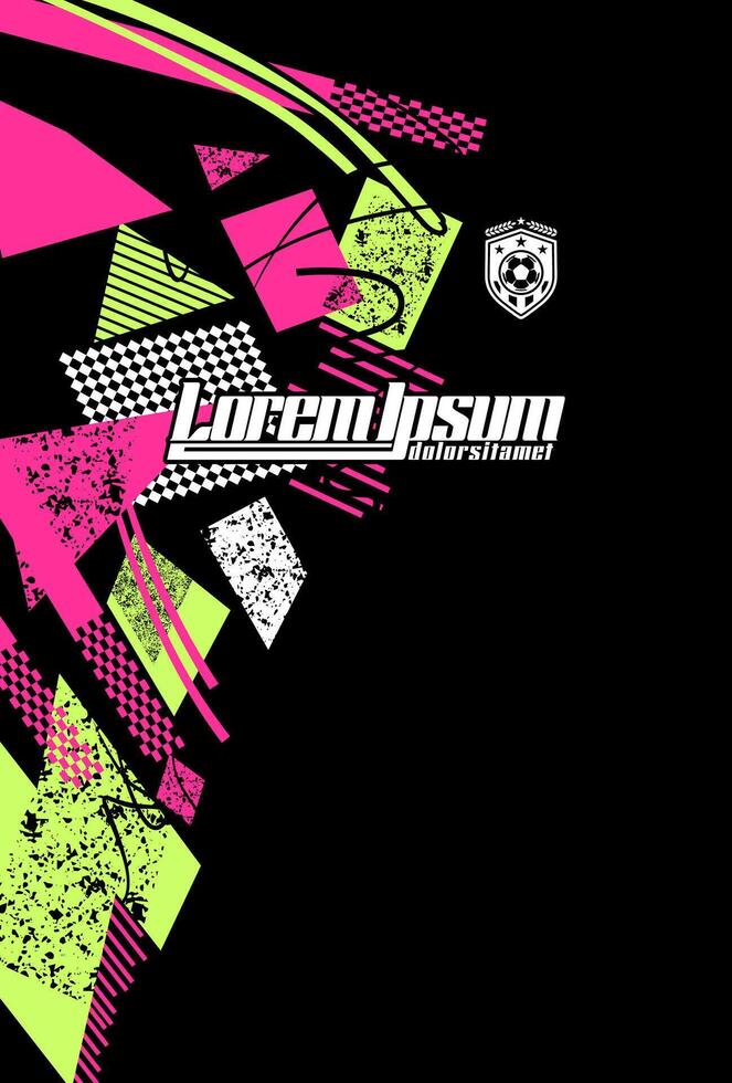 Abstract background for sports jersey pattern black vector