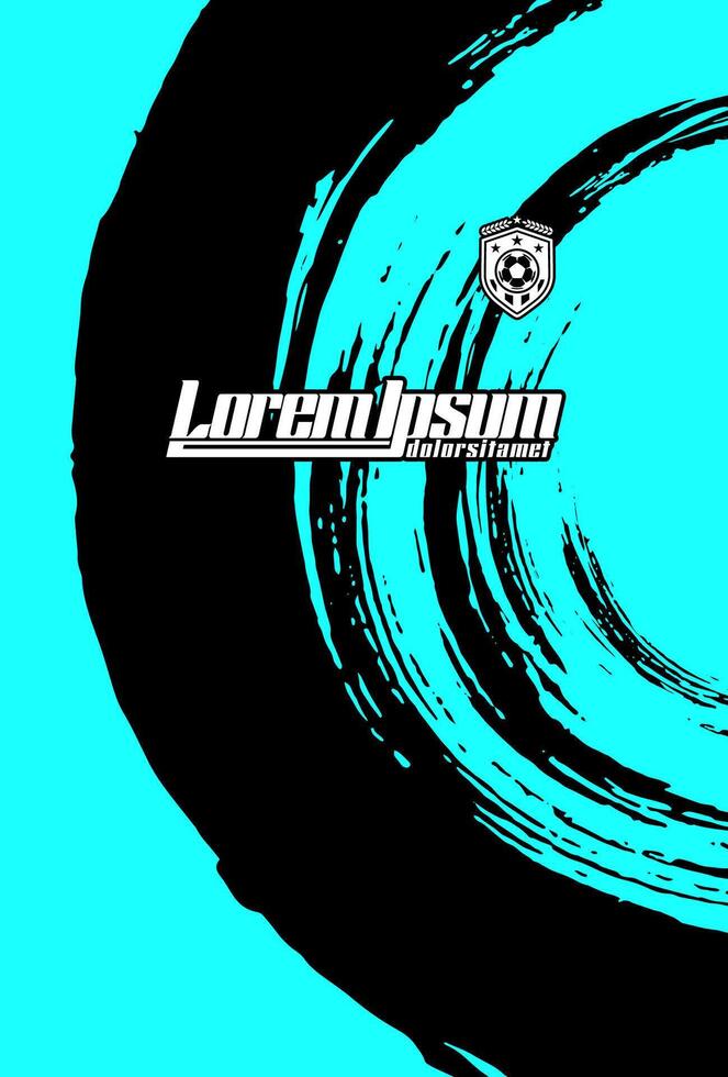 Abstract background for sports jersey pattern black cyan vector