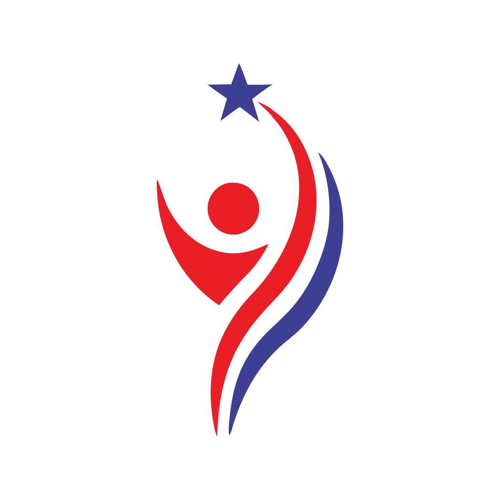 Scalable Human Reaching for Star Art vector