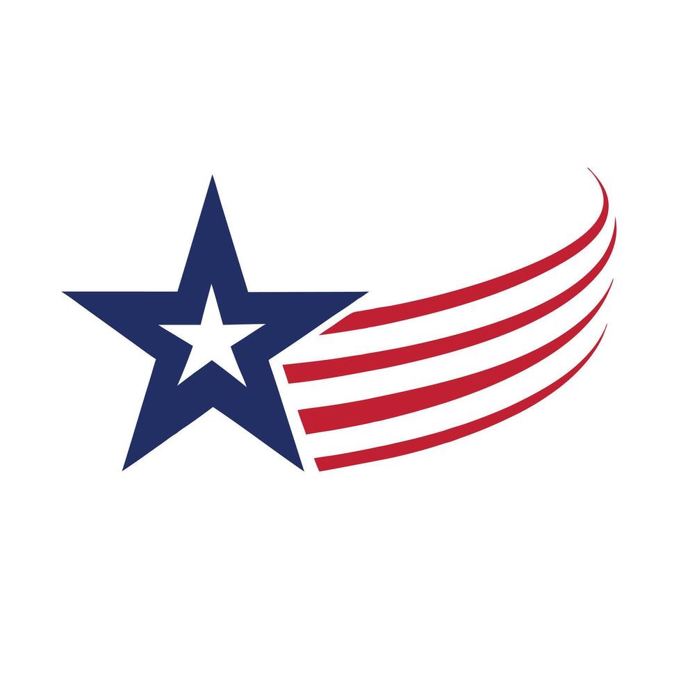 Abstract Patriotic Star for Professional Use vector
