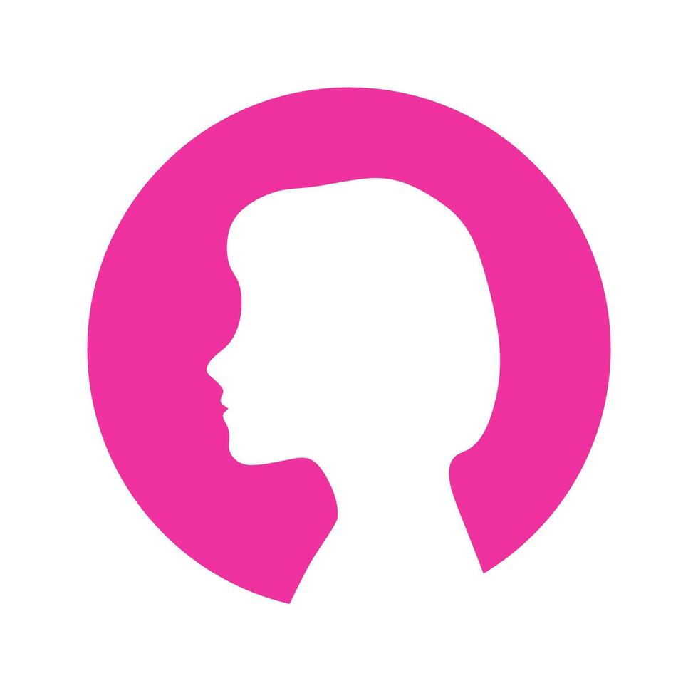 Girl head icon. Problem solving. The concept of brain activity. vector