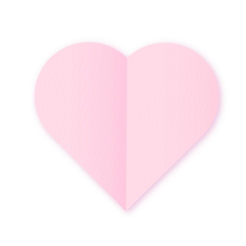 Pink heart icon on white isolated background vector