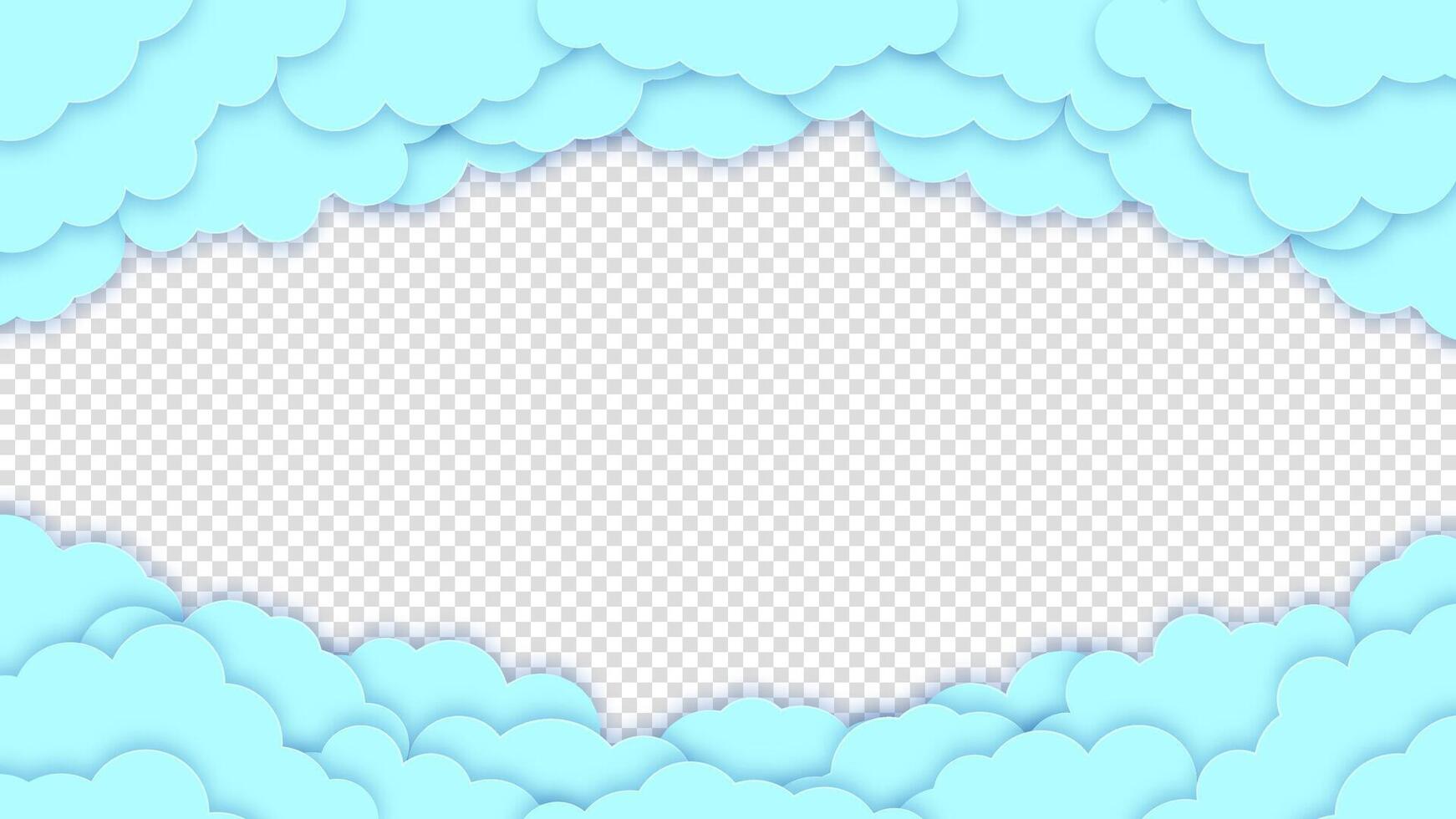 Happy valentines day greeting card background with a holiday blue banner, clouds, and nubes. Perfect for romantic celebrations and wedding designs. vector