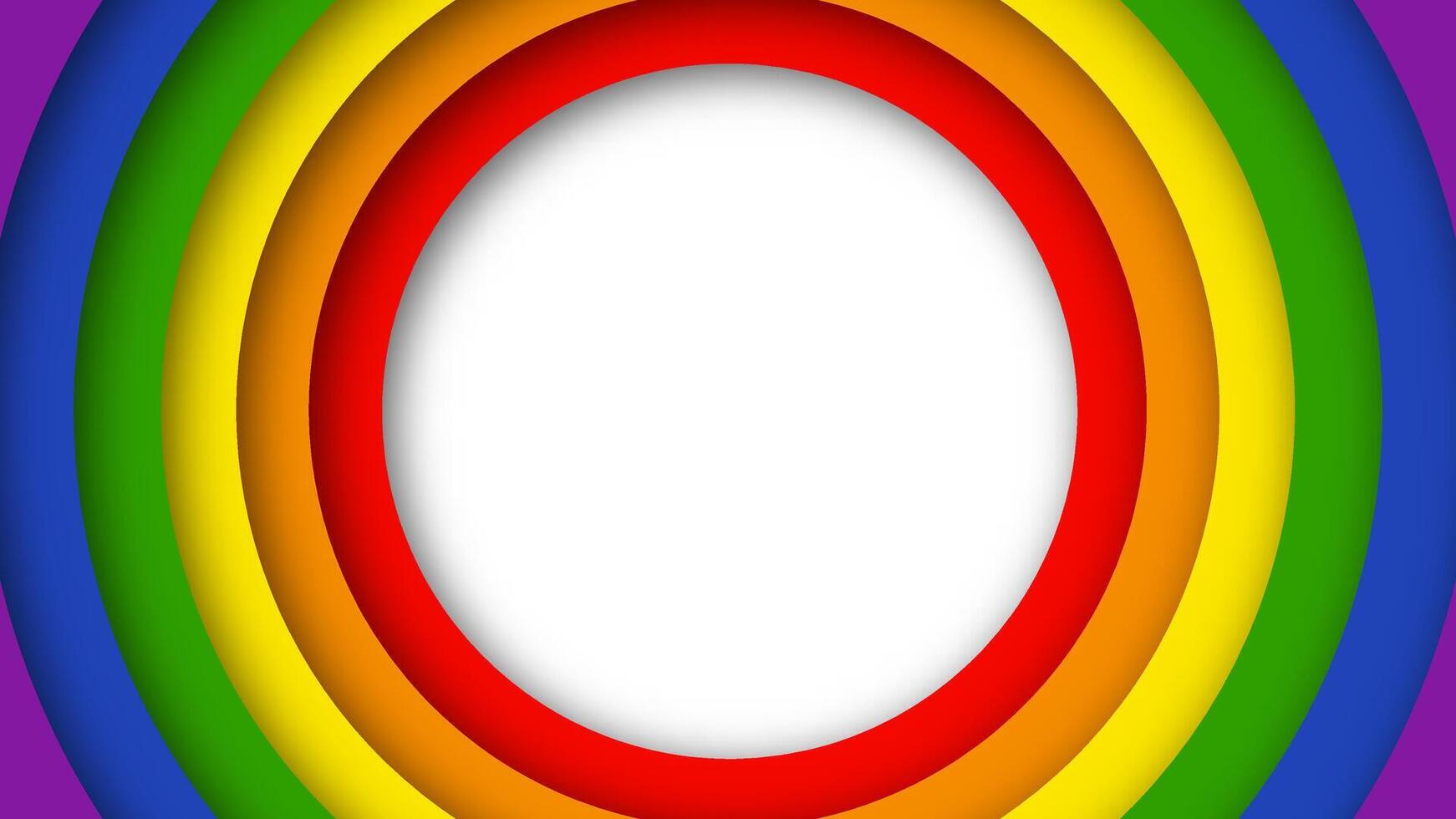 Lgbt Pride History Month color background. Abstract geometric red, orange, yellow, green, blue and purple circles lgbtq color background. vector