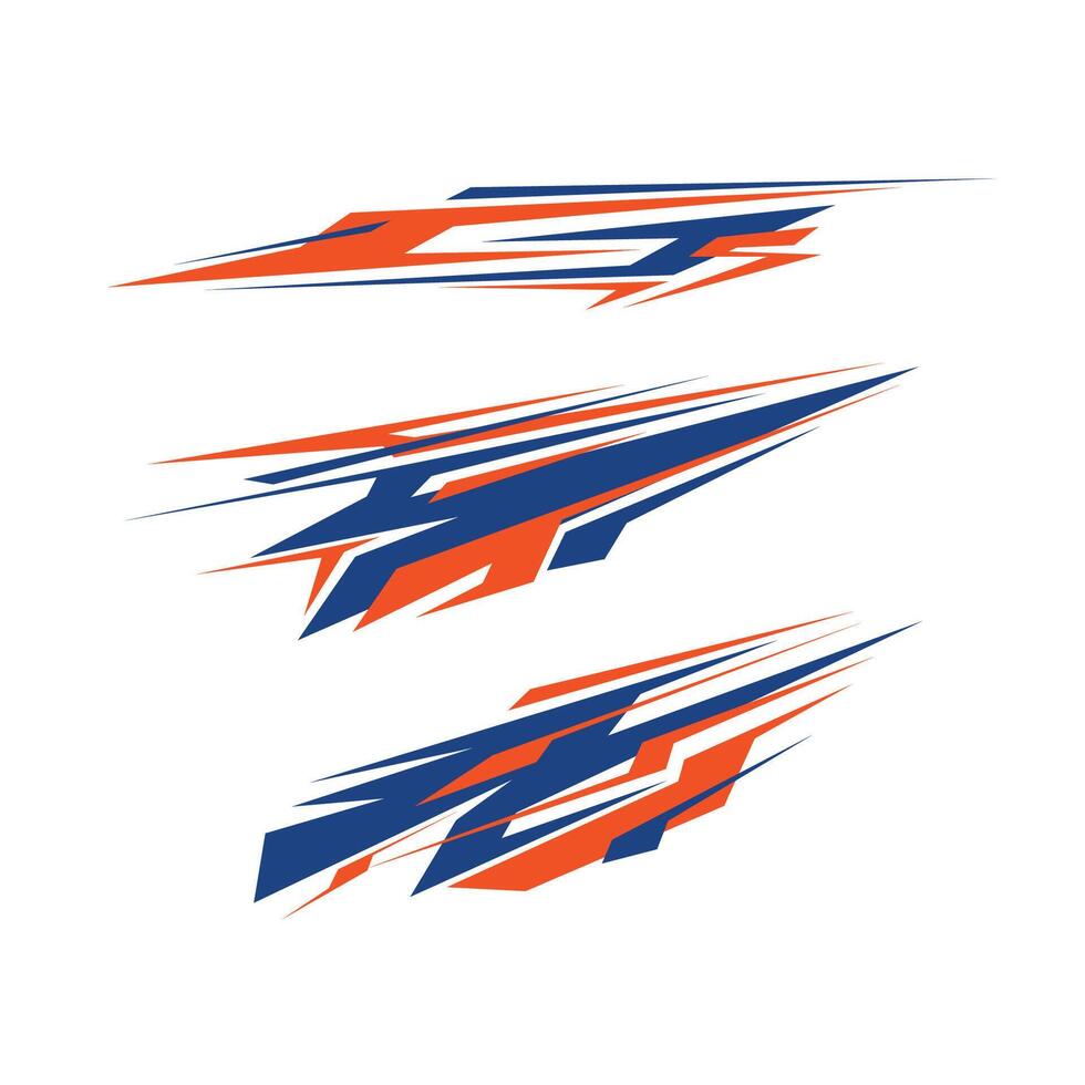 Personal car side body wrap sticker design and racing car modification vector