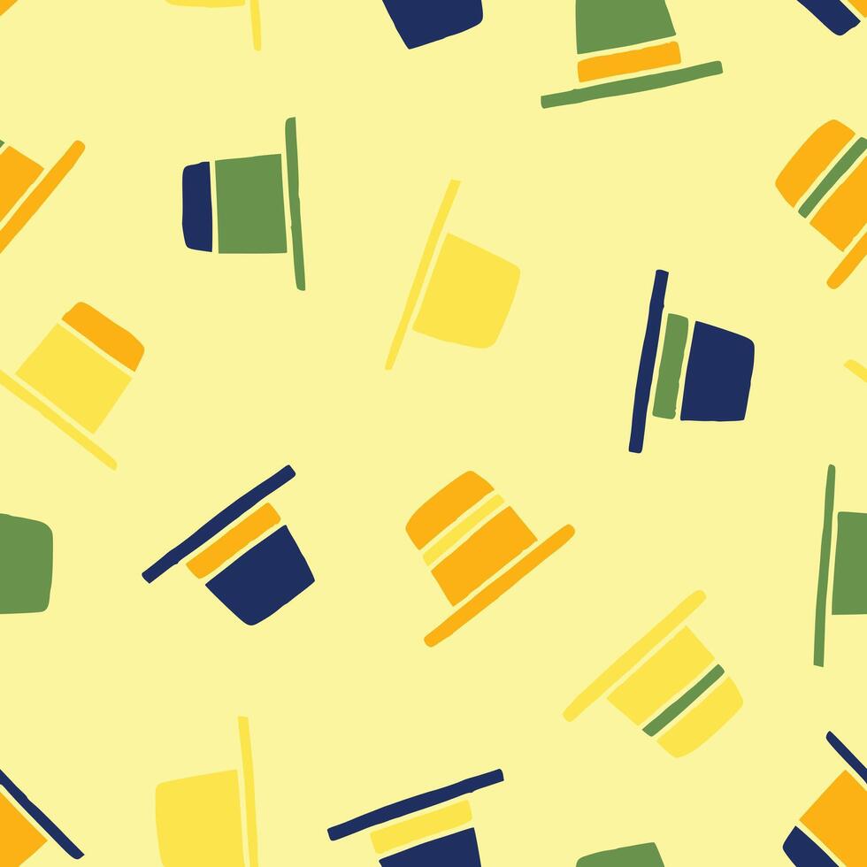 Bunch of Bowler Hat Seamless Pattern illustration Design vector