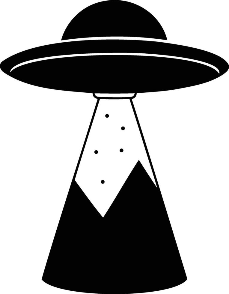 UFO Silhouette Mysterious and Otherworldly Designs vector