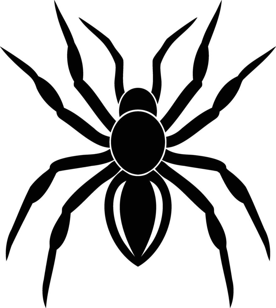 Spider Silhouette Creepy and Intricate Designs vector
