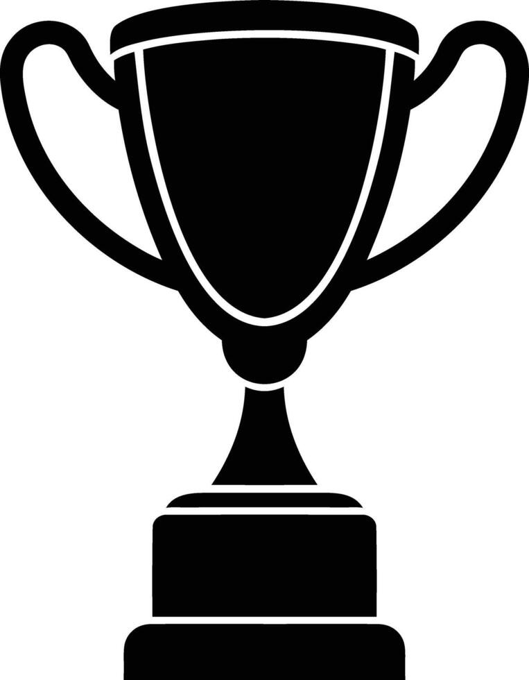 Trophy Silhouette Symbol of Victory and Achievement vector