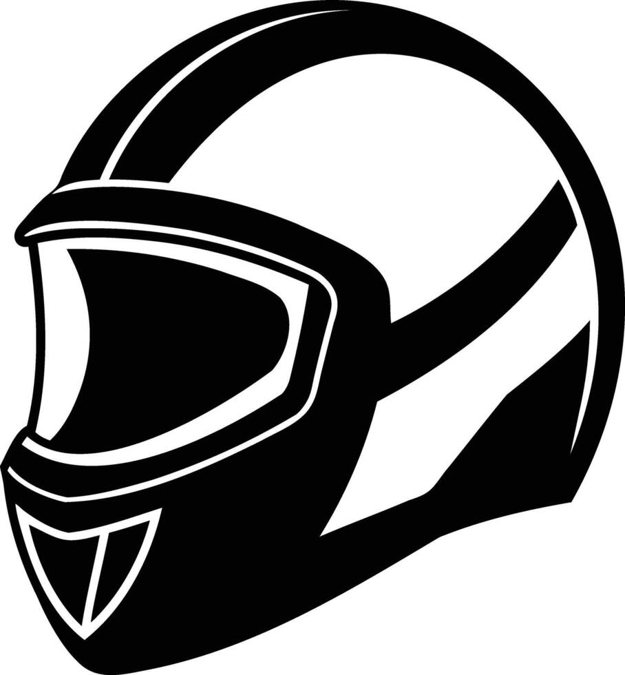 Helmet Silhouette Strong and Protective Designs vector