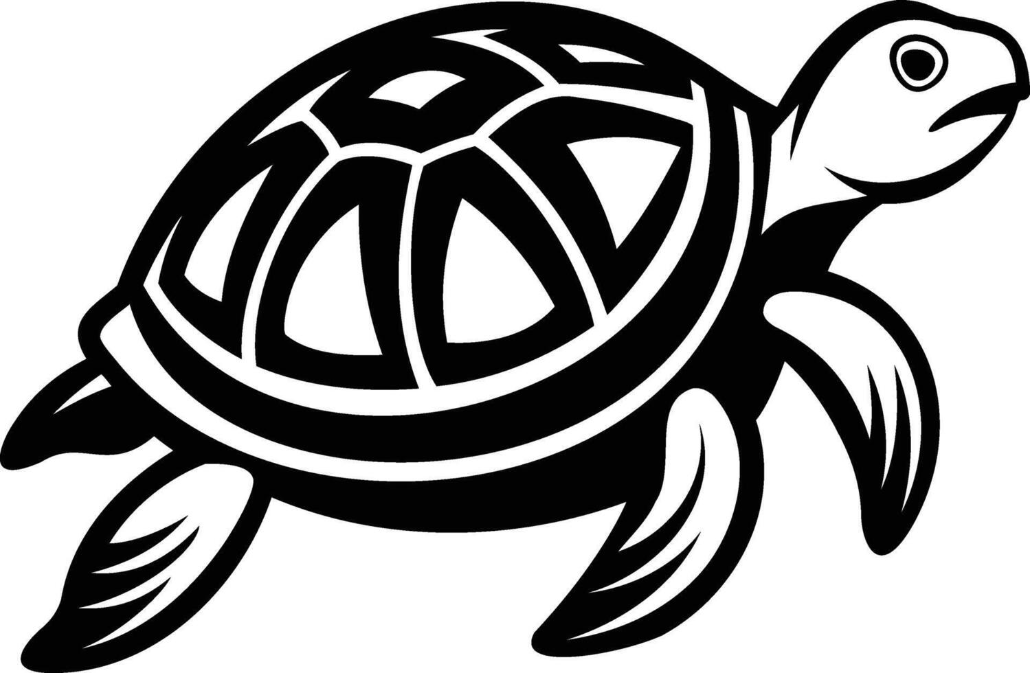 Turtle Silhouette Graceful and Timeless Designs vector