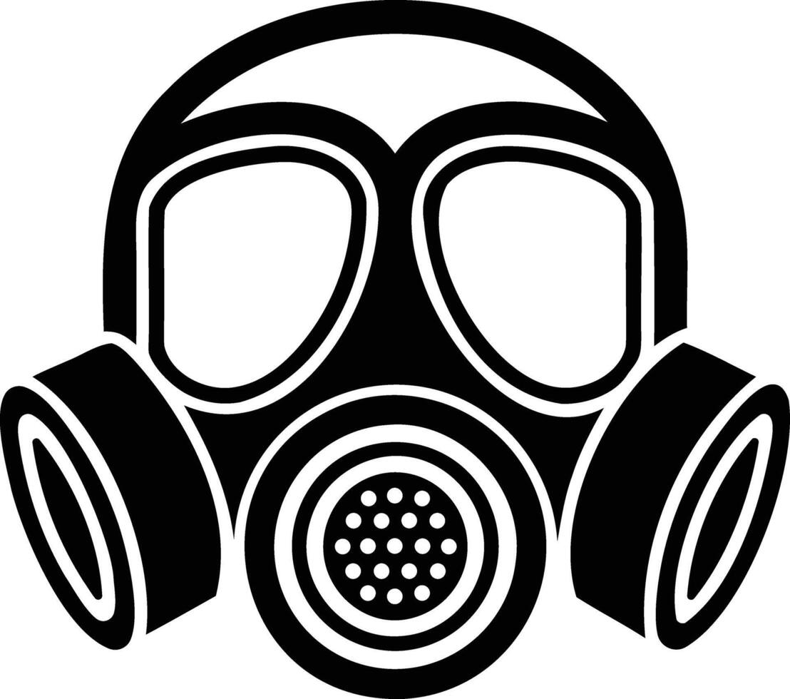 Respirator Silhouette Health and Protection in Design vector