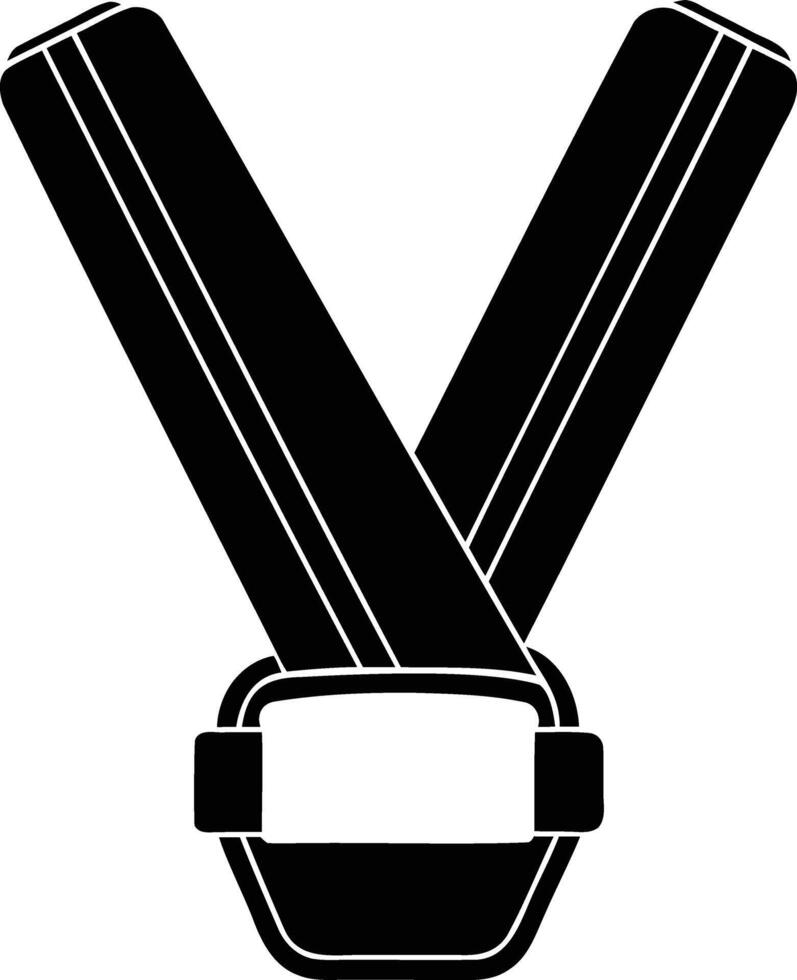 Seat Belt Silhouette Safety and Design in Focus vector