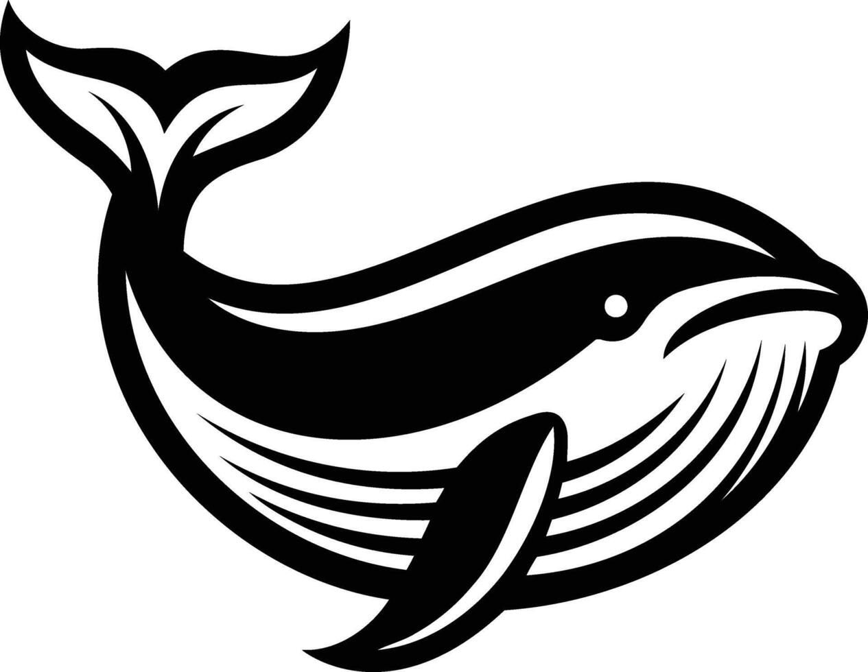 Whale Silhouette Majestic and Timeless Designs vector