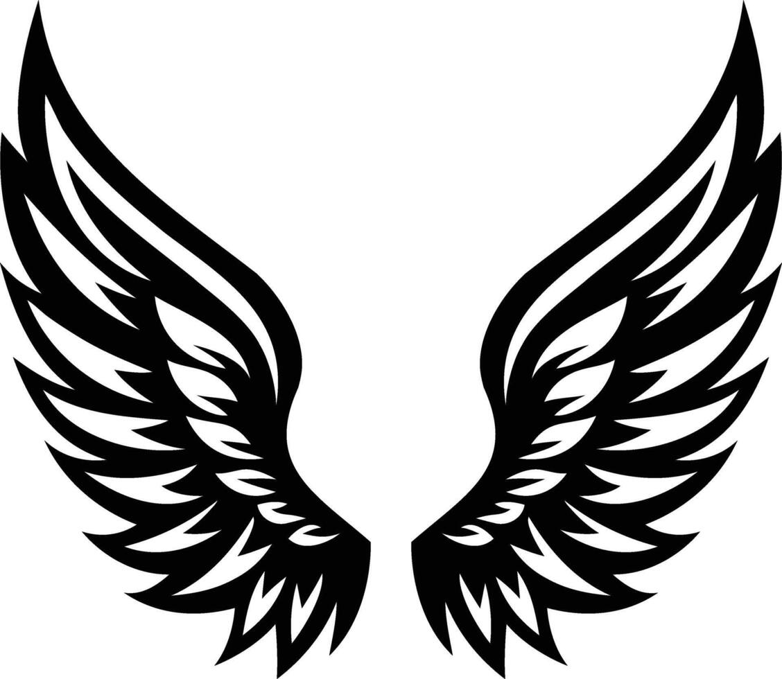 Wings Silhouette Elegant and Timeless Designs vector