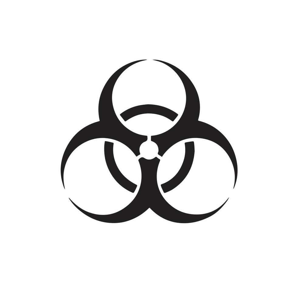 A biohazard symbol with a circle in the middle free download vector