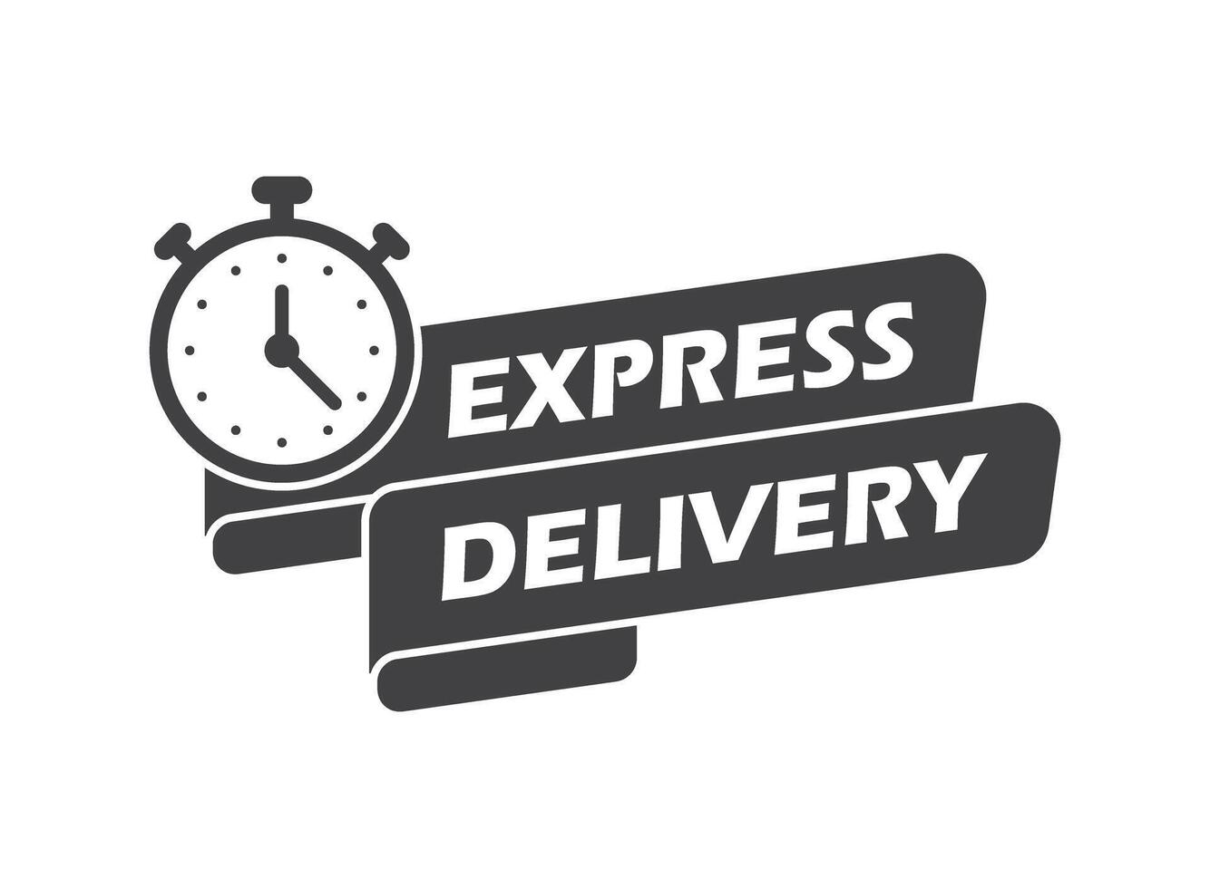 Express delivery icon in flat style. Fast shipping illustration on isolated background. Commercial service sign business concept. vector