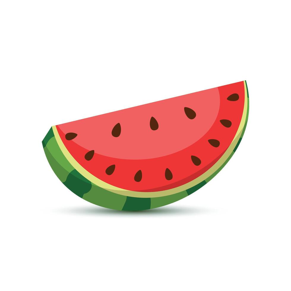Watermelon icon in flat style. Fresh sweet and healthy fruit illustration on isolated background. Summer food sign business concept. vector
